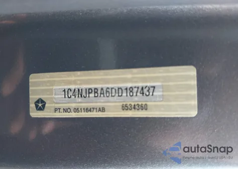 2013 Jeep Patriot Sport z USA, uszkodzony, nr VIN 1C4NJPBA6DD187437